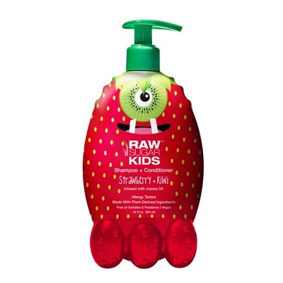 Raw Sugar 2-in-1 Shampoo &#38; Conditioner for Kids - Strawberry + Kiwi - 12 fl oz