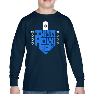 LA Pop Art This is How I Roll - Boy's Word Art Long Sleeve T-Shirt - 1 of 4