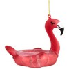 Northlight 3.5" Pink Flamingo Pool Float Glass Christmas Ornament - 4 of 4
