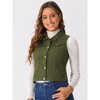 INSPIRE CHIC Women's Buttoned Washed Denim Vest with Faux Chest Flap Pockets - image 2 of 4