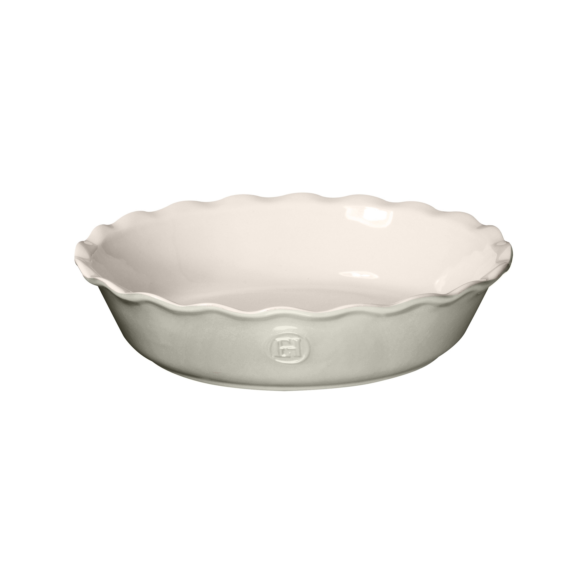 Emile Henry Made in France HR Modern Classics 9 Inch Pie Dish, Pearl Gray