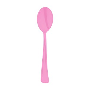 Smarty Had A Party Pink Disposable Plastic Party Spoons - 600 pcs - 1 of 4