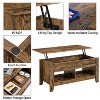 Yaheetech Lift Top Coffee Table with Storage & 2 Open Shelves for Living Room, Reception Room, Office - 4 of 4