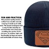 Beanie for Kids and Adults Winter Hat – Beanie with Superman Leather Patch Licensed (One Size) - 4 of 4