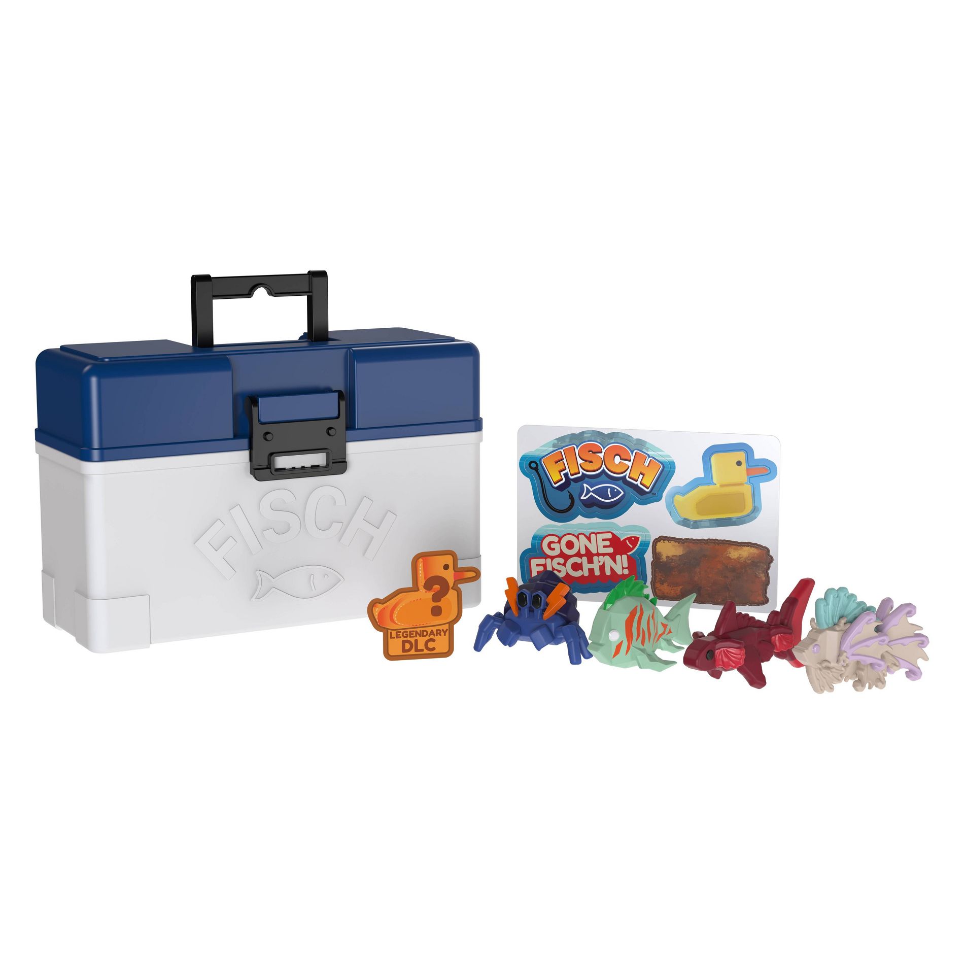 PhatMojo Fisch Collectible Action Figure Playset: Includes Four PVC Figures, Games Theme