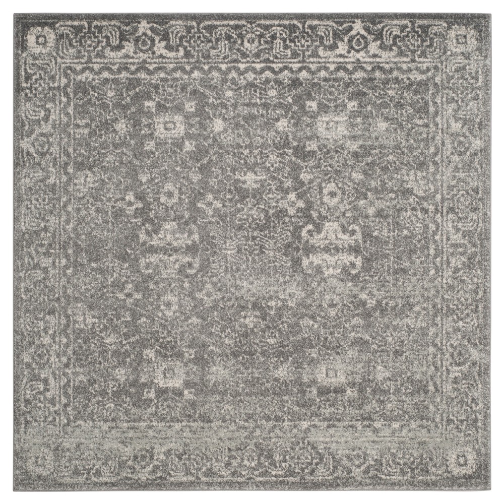 Evoke Rug - Gray/Ivory - (5'1inx5'1in Square) - Safavieh