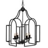 Malin Entry 4-Light Chandelier Antique Black - A&B Home: Wrought Iron, Corded, UL Listed, No Shade - 2 of 4