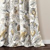 Cynthia Jacobean Light Filtering Window Curtain Panels Yellow/Gray 52x84+2 Set - 4 of 4