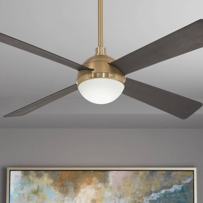 54'' Soft Brass Ceiling Fan with Remote and LED Light