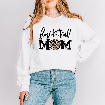 Simply Sage Market Women's Graphic Sweatshirt Basketball Mom Colorful Black