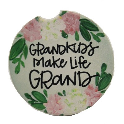 Car Coaster 2.5" Grandkids Car Coaster Absorbent Flowers  -  Coasters