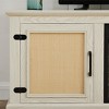 Wooakway Farmhouse Rattan TV Stand Console Table for TVs up to 70 Inches, TV Console Table with 2 Storage Shelves - 4 of 4