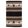 Earth Rugs Handcrafted Primitive Stars Black Oval Jute Tread 5'x8' Eco-Friendly Accent - 3 of 3