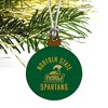 Norfolk State University Spartans Logo Mini Small Tiny Wood Christmas Tree Holiday Ornament - 3 of 4