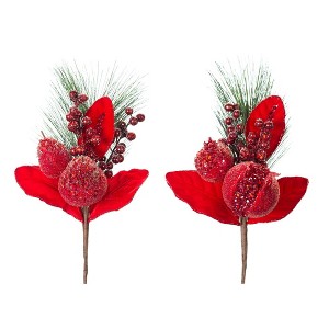 Melrose Pomegranate Pear Pine Pick (Set of 8) - 1 of 3