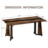 70" Wood Dining Table with Marble Texture Top and Steel Frame,Adjustable Feet,Rectangular Dining Table for Kitchen or Dining Room-Coolbibila - 4 of 4