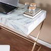 Ogyel Faux Marble Writing Desk with Storage Gold - Aiden Lane - image 2 of 4