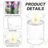 Unique Bargains Glass Bouquet Floating Candle Decorative Cylinder Vase Clear - 3 of 4