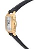 Peugeot Women's Vintage 14K Gold-Plated Rectangular Small Face Watch with Leather Strap - 3 of 3