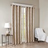 DSVIMOY Curtain Panels, Knitted Jacquard Damask Total Blackout Grommet Top Curtain Panel for Living Room, Bedroom, Champagne, 108"*50"*0.13" - 4 of 4