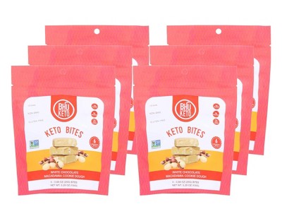 Bhu White Chocolate Macadamia Cookie Dough Keto Bites - 6 bars, 5.29 oz