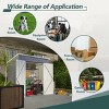 Syemin Storage Sheds 6'x4' Outdoor Metal Storage Shed for Garden Tools Lockable Door with Lockable Door Floor Frame, Gray, 66.93"*47.64"*71.65" - 2 of 4