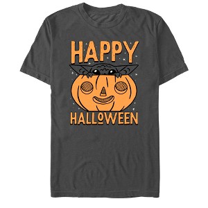 Men's Star Wars The Mandalorian Halloween Grogu Pumpkin Peek T-Shirt - 1 of 4