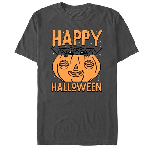 Men's Star Wars The Mandalorian Halloween Grogu Pumpkin Peek T-Shirt - image 1 of 4