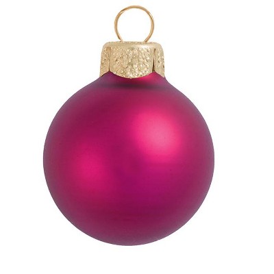  Northlight 6ct Matte Glass Ball Christmas Ornament Set 2.75" - Raspberry Pink 