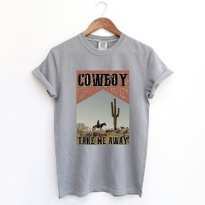 Simply Sage Market Women's Cowboy Take Me Away Desert Short Sleeve Garment Dyed Tee - 1 of 2