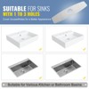 WOWOW 9.6 in. x 2.4 in. x 0.3 in. Stainless Steel Kitchen Sink Faucet Hole Cover Deck Plate in Brushed Nickel - 2 of 4