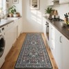 Modern Farmhouse Floral Print Area Rug for Living Room Bedroom, Modern Washable Non Slip Large Dining Room Carpet for Nursery Office Guest Room - 4 of 4