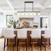 BAOURE 34.25" Black and Gold Chandelier, 4 Lights Kitchen Island Lighting, Dining Room Light Fixture with Glass Shade,Linear Chandeliers for Kitchen - 2 of 4