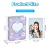 Unique Bargains PVC Portable Love Heart Hollow Design DIY 3 Inch Photocard Binder 40 Photos 1 Pc - 2 of 3