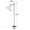 Racxily 67'' Tree-Shaped Floor Lamp with 3 Lights ¨C Foot Switch Included & Easy Assembly - 3 of 4