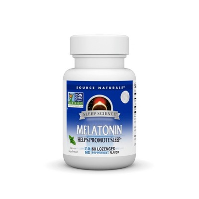 Melatonin 2.5mg Sublingual-Peppermint by Source Naturals, Inc.  -  60 Lozenge