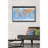 Trends International Map - World Time Zones Framed Wall Poster Prints - 2 of 4