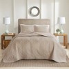 Lyngins 3 Piece Reversible Bedspread Set, Medallion Quilted Bedspread Bedding Set, Oversized Full/Queen, Includes Shams, Hypoallergenic - 4 of 4