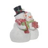 Transpac Resin 3.75 in. Multicolor Christmas Snowman Couple Figurine with Glitter Detail - 2 of 4
