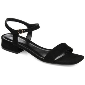 Journee Collection Womens Beyla Open Square Toe Low Block Heel Sandals - 1 of 4