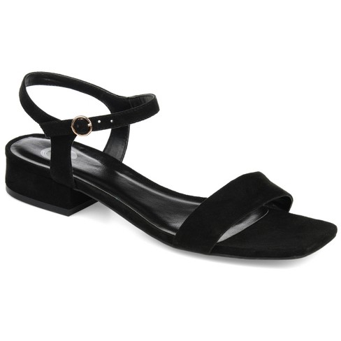 Black low deals heel sandals