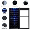 66 Bottle Wine Cooler Refrigerator, Dual Zone Built-in or Freestanding Fridge, Adjustable Shelves & Digital Temperature Display - 3 of 4