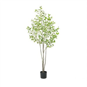 180CM Artificial Ficus Tree, Large Simulated Ficus Tree With Smooth And Shiny Leaves, Artificial Plants For Living Room Bedroom Office Balcony Decor - 1 of 4