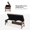 Isaac 50" Wide Leather Flip Top Storage Bench with Tufted Seat Cushion ARTFUL LIVING DESIGN - 4 of 4