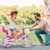 Safstar 14 Inch Kids Bike with Training Wheels, Doll Seat, Basket, Streamers, Hand Brake, Coaster Brake, Height Adjustable Seat & Handlebar - 4 of 4