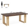 Tribesigns 63 inch Wooden Simple Office Computer Desk with Sled Base - 3 of 4