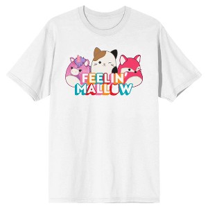 Squishmallows Feelin' Mallow Crew Neck Short Sleeve Cream Men's T-shirt - 1 of 3