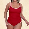 Women's Royal Shell Stitch Tankini Top & Mid-Rise Bottoms Set (XS-4XL) - Cupshe - 3 of 4
