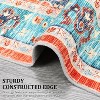Area Rug - Ultra Thin Low Pile Rug, Stain Resistant, Anti-Slip & Non-Shedding, Machine Washable, Floral Print Carpet for Living Room. Bedroom - 3 of 4