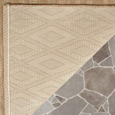 Safavieh Courtyard Natural Geometric Square Indoor/Outdoor Rug